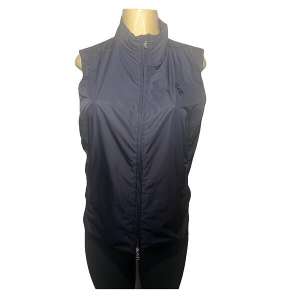 Ralph Lauren Golf Women's Vest Large Full Zip Navy Blue Large Logo Activewear - Picture 3 of 14
